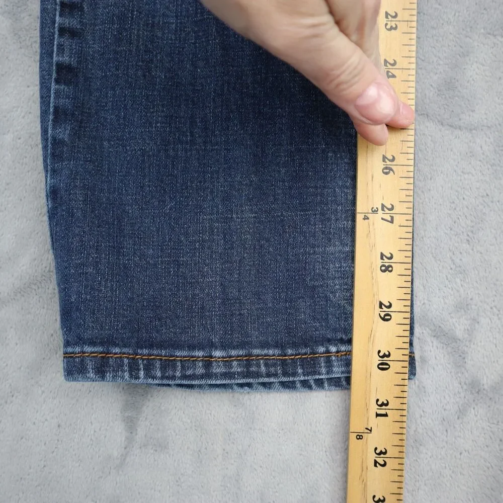 RS Pants Mens 32 Blue New York Slim Straight Mid Rise Zip Dark Wash Denim Jeans